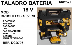 TALADRO BATERIA 18 V DEWALT (2)