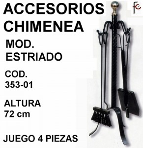 ACCESORIOS CHIMENEA MOD. ESTRIADO F.C.